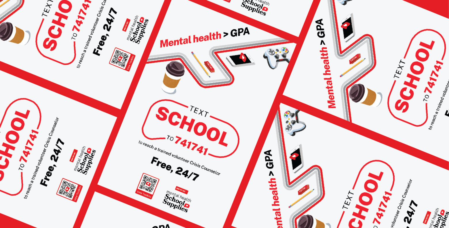 Mental Health School Supplies Crisis Text Line